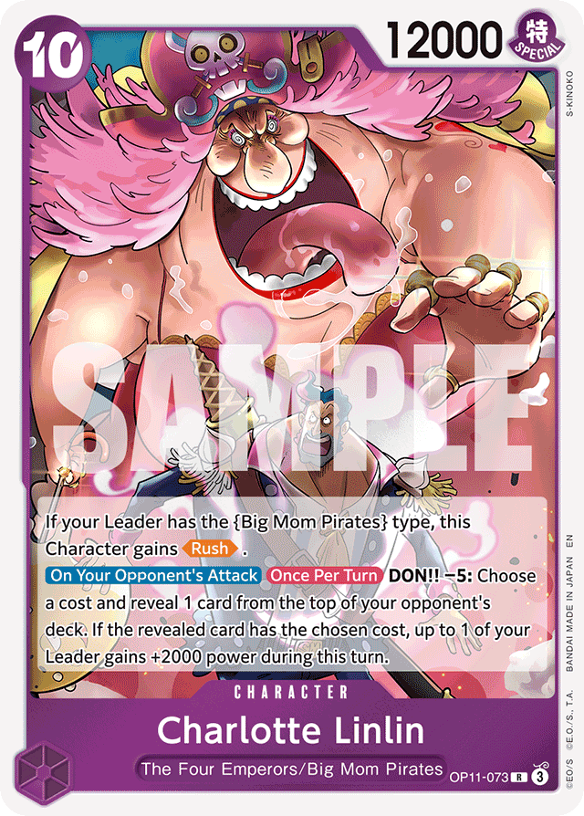 Charlotte Linlin OP11-073 card, A Fist Of Divine Speed