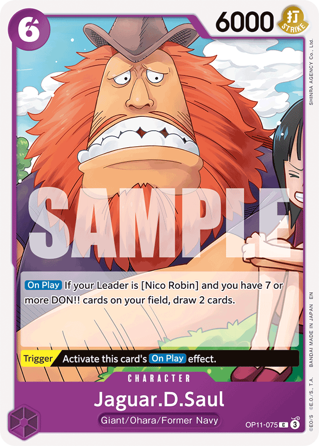 Jaguar.D.Saul OP11-075 card, A Fist Of Divine Speed