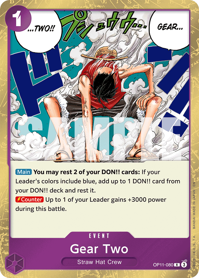 Gear Two OP11-080 card, A Fist Of Divine Speed