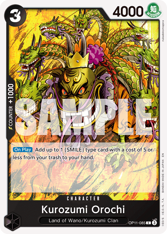 Kurozumi Orochi OP11-085 card, A Fist Of Divine Speed