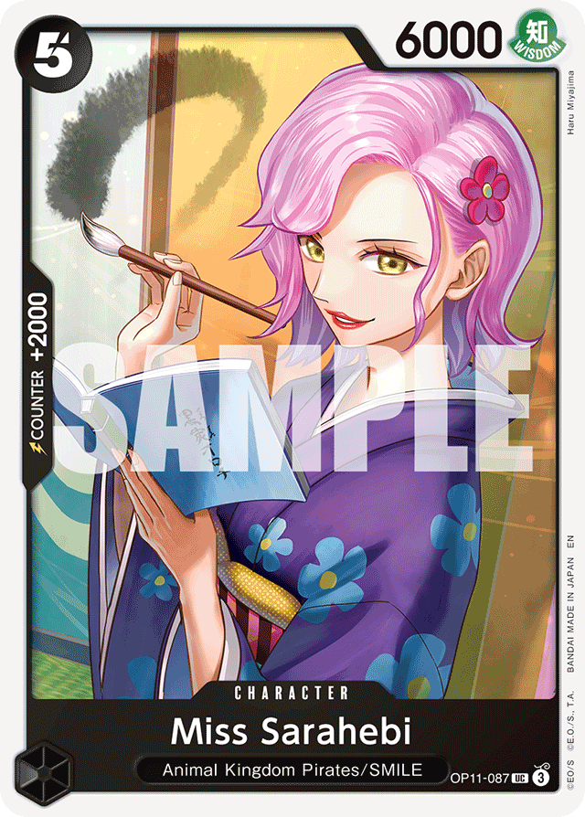 Miss Sarahebi OP11-087 card, A Fist Of Divine Speed