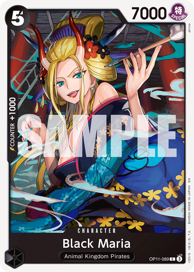 Black Maria OP11-089 card, A Fist Of Divine Speed