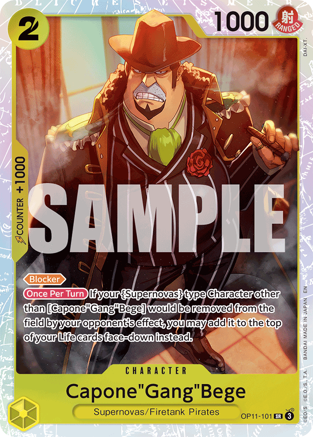 Capone"Gang"Bege OP11-101 card, A Fist Of Divine Speed