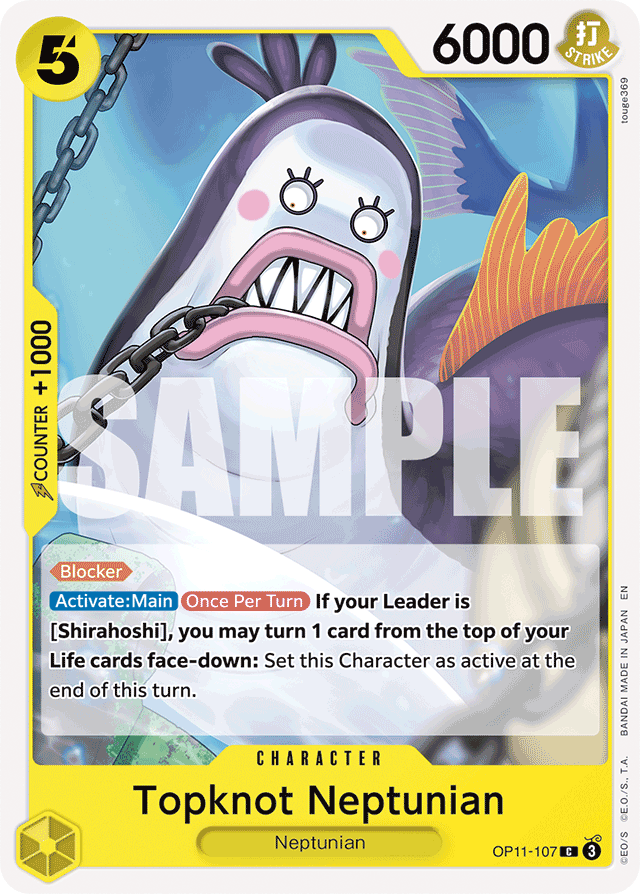 Topknot Neptunian OP11-107 card, A Fist Of Divine Speed