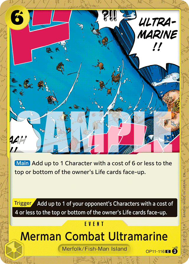 Merman Combat Ultramarine OP11-116 card, A Fist Of Divine Speed