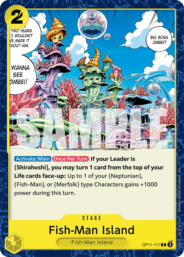 Fish-Man Island OP11-117 card, A Fist Of Divine Speed