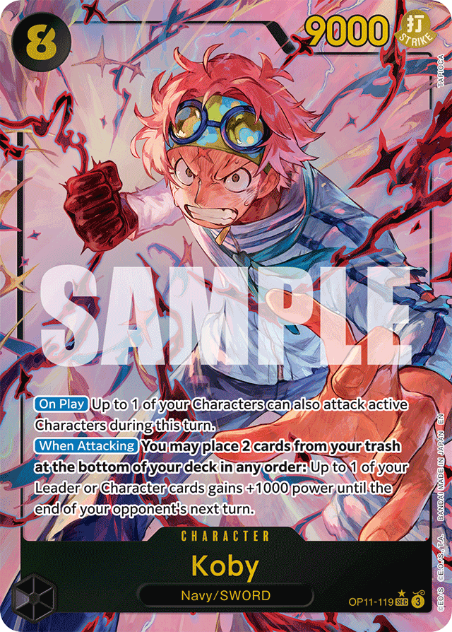 Koby OP11-119 Alt Art card, A Fist Of Divine Speed