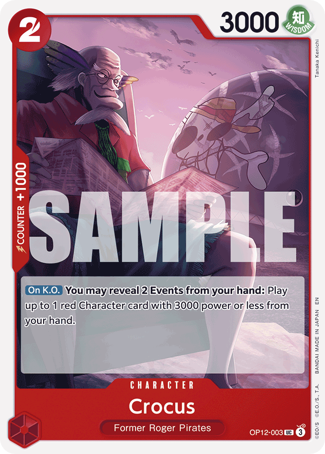 Crocus OP12-003 card, Legacy of the Master