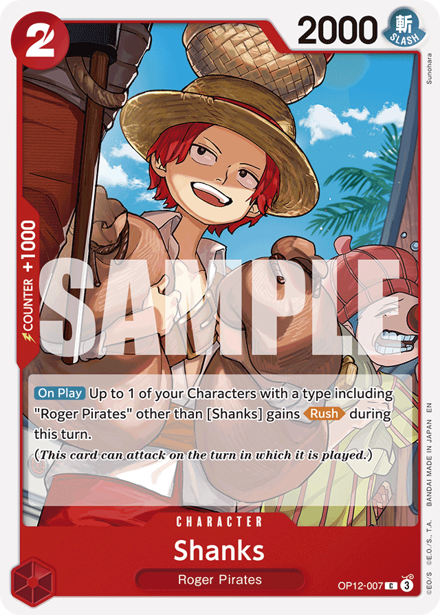 Shanks OP12-007 card, Legacy of the Master