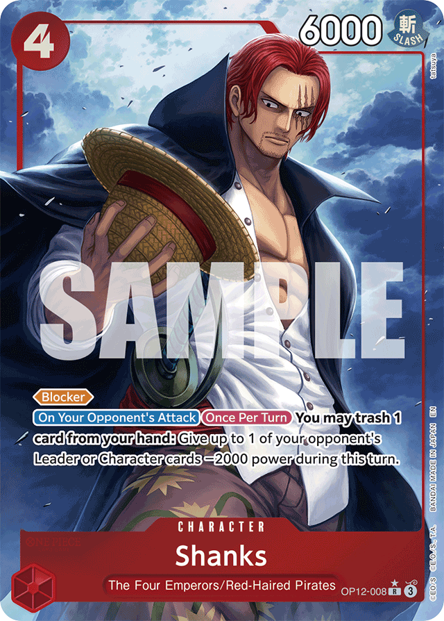 Shanks OP12-008 Alt Art card, Legacy of the Master