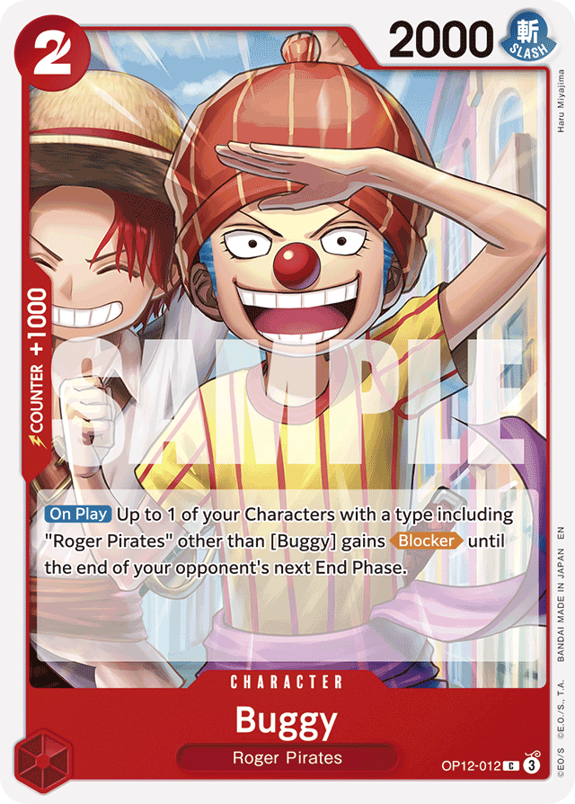Buggy OP12-012 card, Legacy of the Master