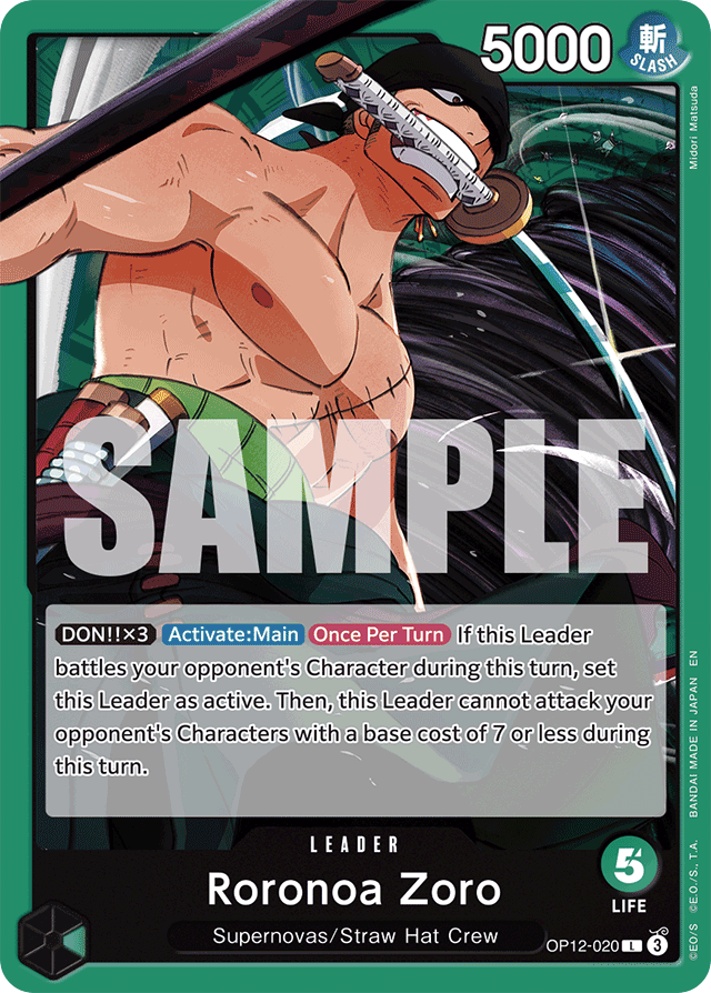 Roronoa Zoro OP12-020 card, Legacy of the Master