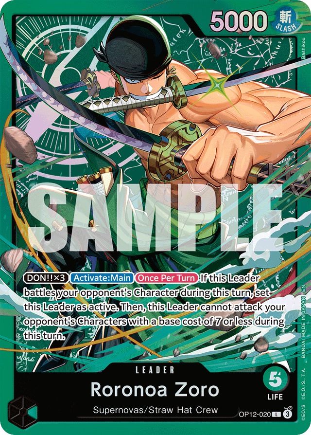 Roronoa Zoro OP12-020 Starter Deck card, Legacy of the Master