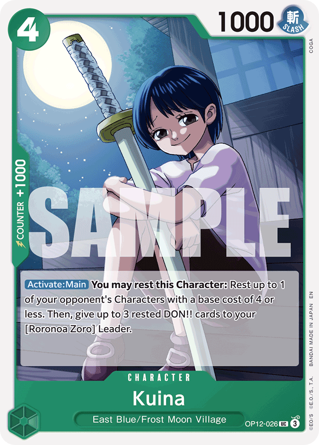 Kuina OP12-026 card, Legacy of the Master