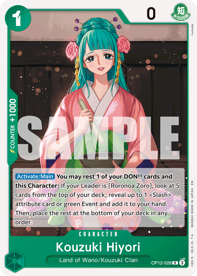 Kouzuki Hiyori OP12-028 card, Legacy of the Master