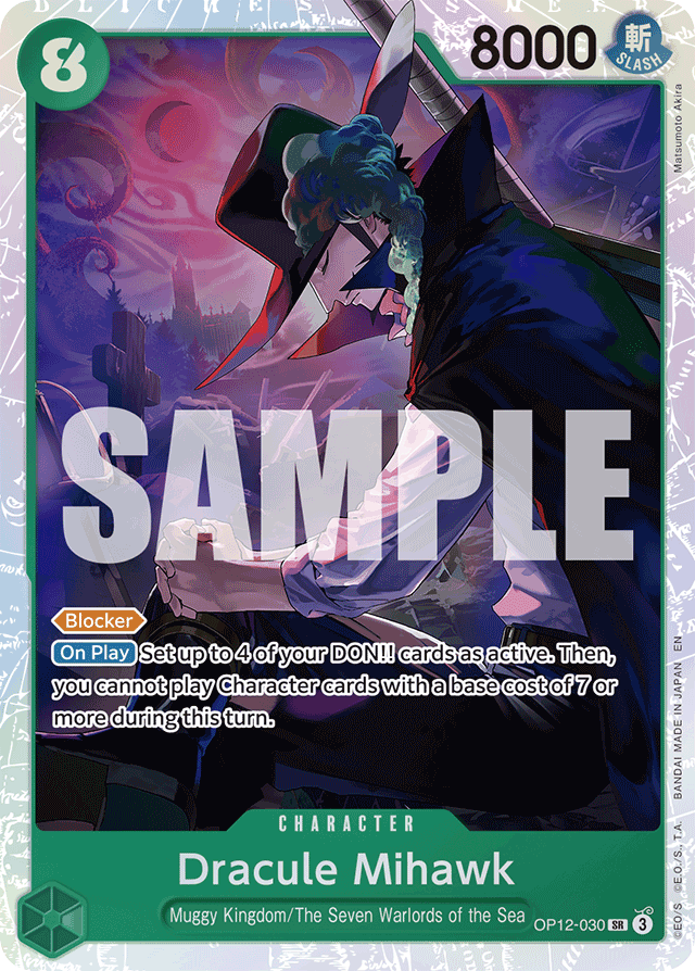Dracule Mihawk OP12-030 card, Legacy of the Master