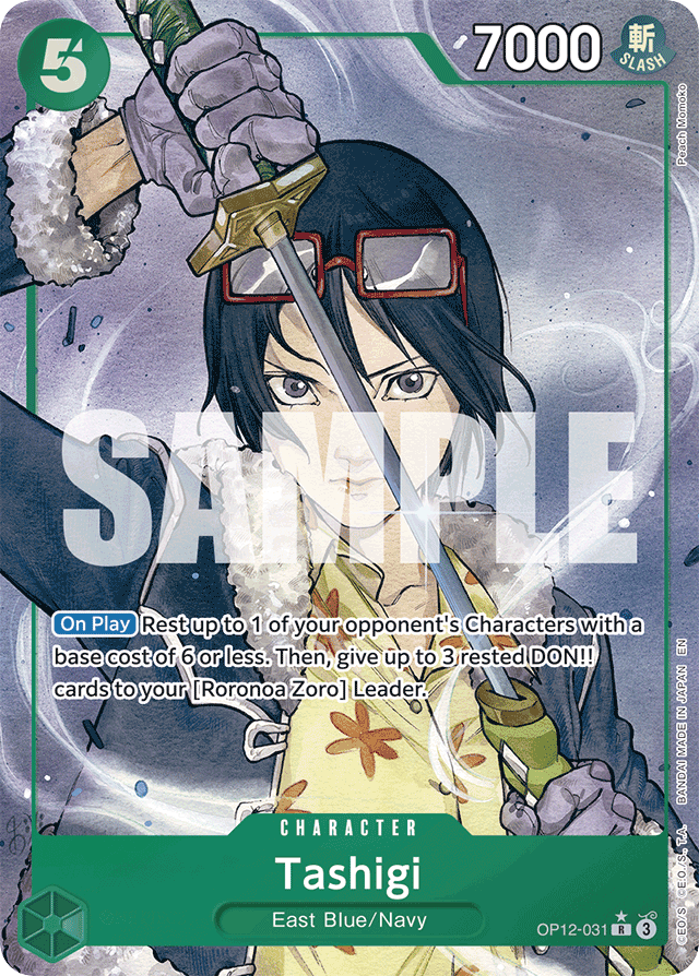 Tashigi OP12-031 Alt Art card, Legacy of the Master