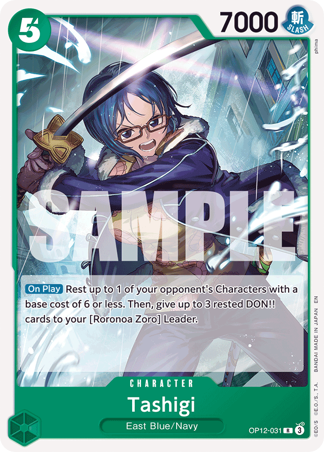 Tashigi OP12-031 card, Legacy of the Master