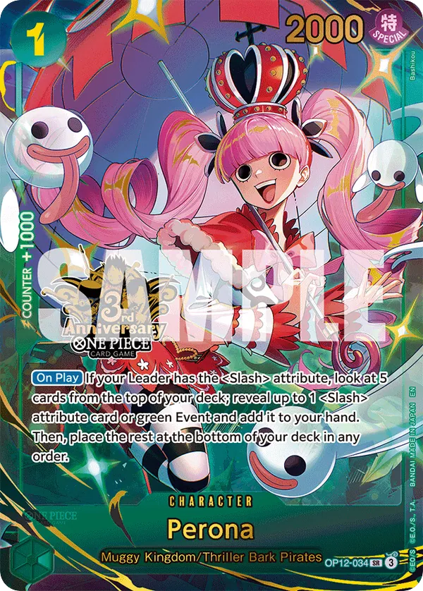 Perona OP12-034 Third Anniversary card, Legacy of the Master