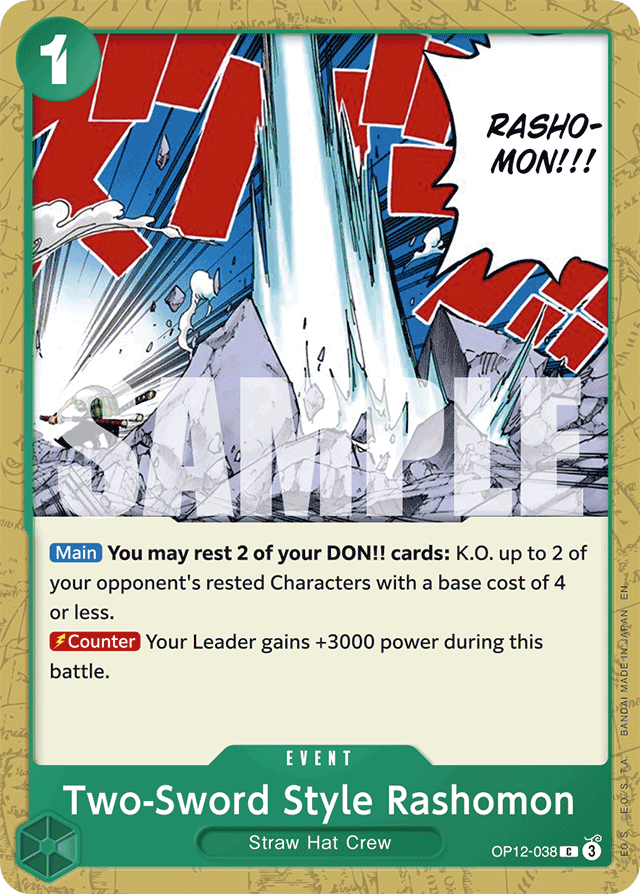 Two-Sword Style Rashomon OP12-038 card, Legacy of the Master