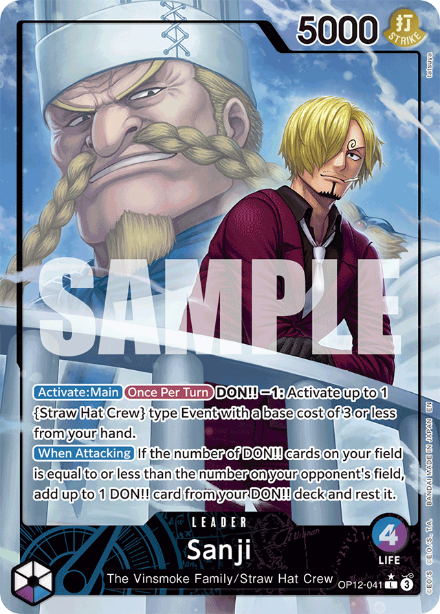 Sanji OP12-041 Alt Art card, Legacy of the Master