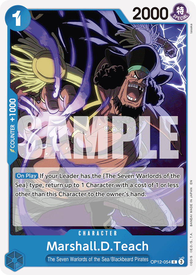 Marshall.D.Teach OP12-054 card, Legacy of the Master