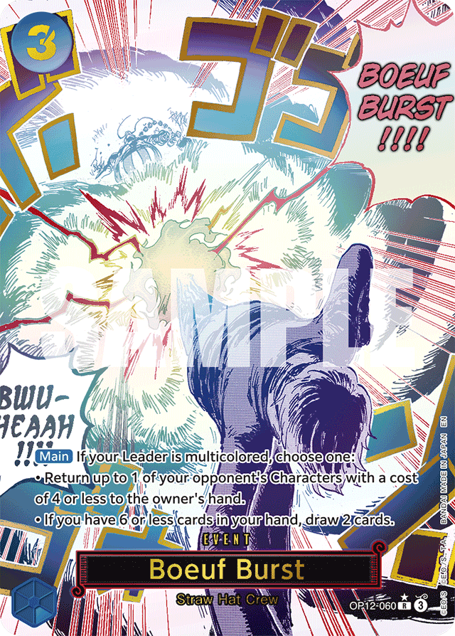 Boeuf Burst OP12-060 Alt Art card, Legacy of the Master