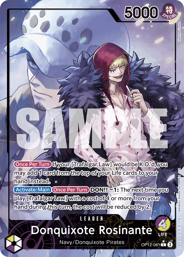 Donquixote Rosinante OP12-061 Alt Art card, Legacy of the Master