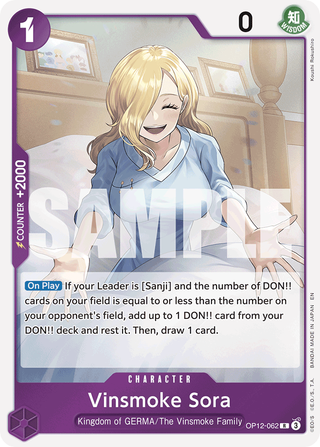 Vinsmoke Sora OP12-062 card, Legacy of the Master