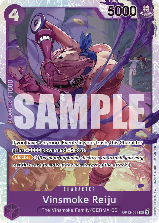 Vinsmoke Reiju OP12-063 card, Legacy of the Master