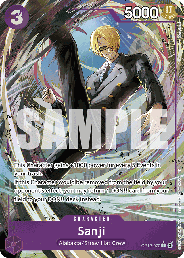 Sanji OP12-070 Alt Art card, Legacy of the Master