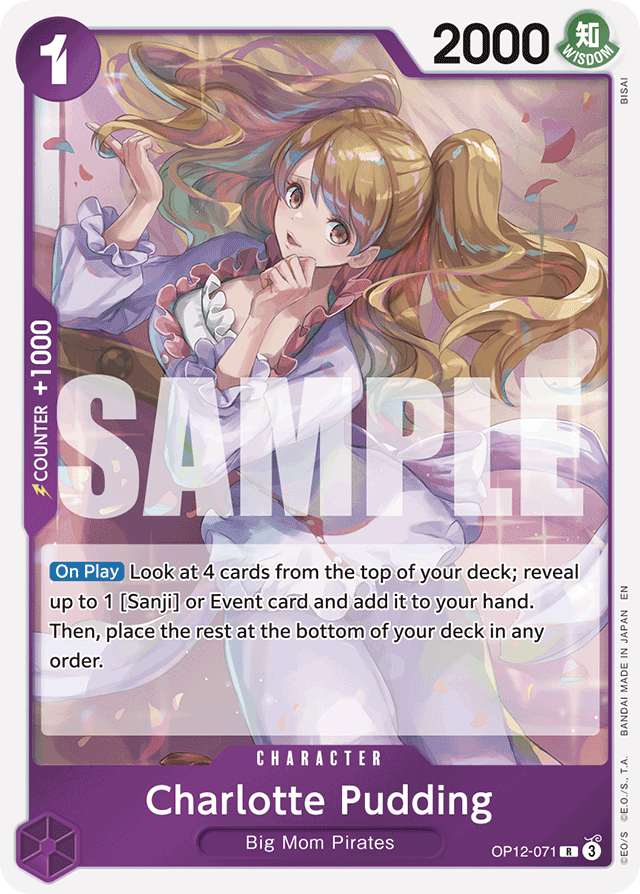 Charlotte Pudding OP12-071 card, Legacy of the Master