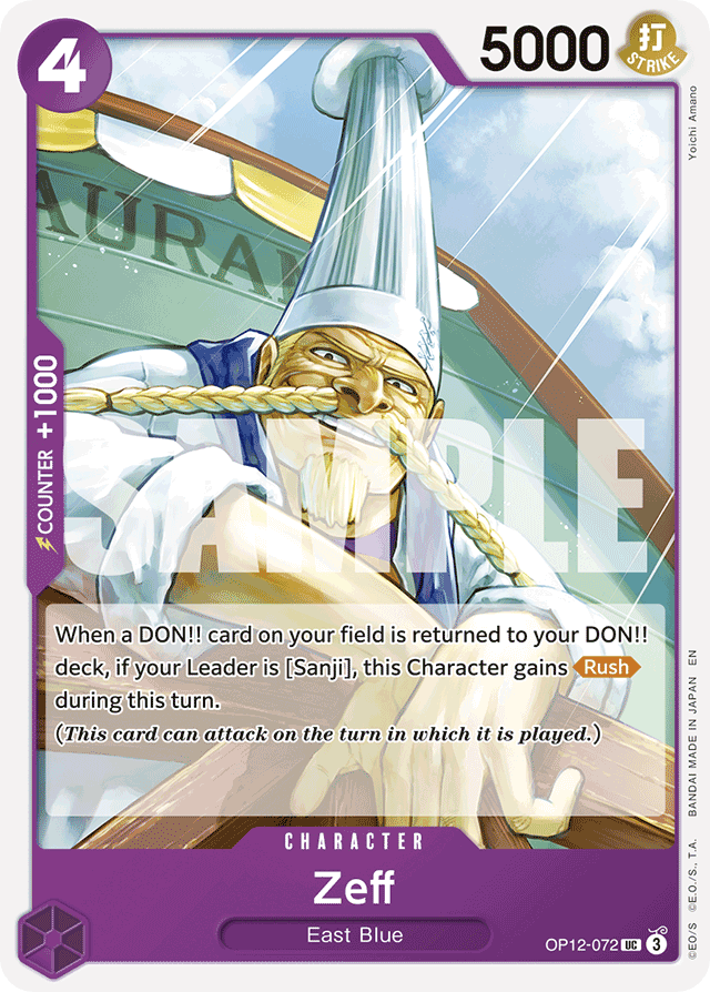 Zeff OP12-072 card, Legacy of the Master