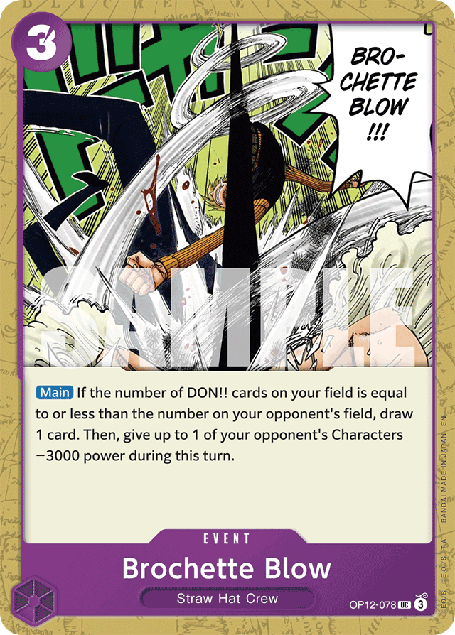 Brochette Blow OP12-078 card, Legacy of the Master
