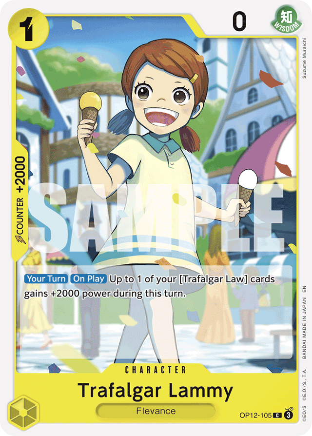 Trafalgar Lammy OP12-105 card, Legacy of the Master