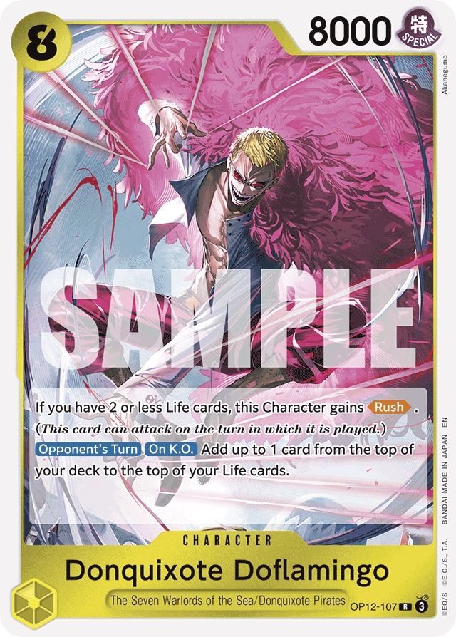 Donquixote Doflamingo OP12-107 card, Legacy of the Master