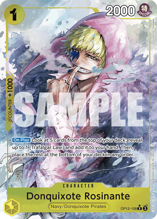 Donquixote Rosinante OP12-108 Alt Art card, Legacy of the Master