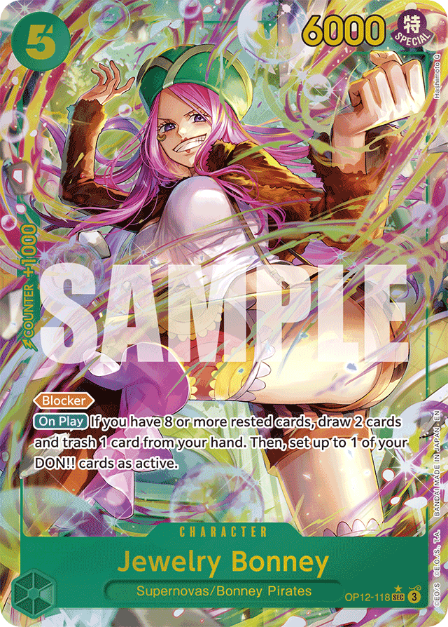 Jewelry Bonney OP12-118 Alt Art card, Legacy of the Master