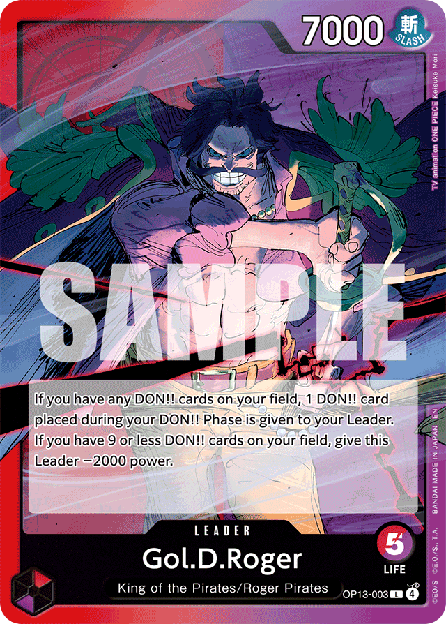 Gol.D.Roger OP13-003 card, Carrying On His Will
