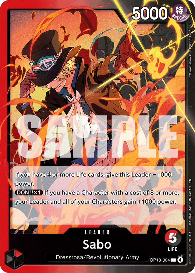 Sabo OP13-004 card, Carrying On His Will