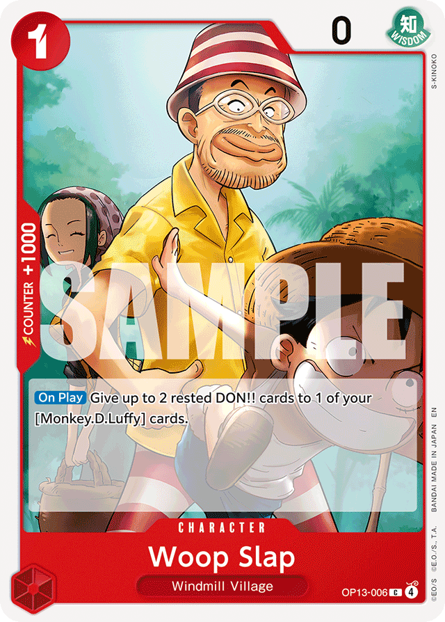 Woop Slap OP13-006 card, Carrying On His Will