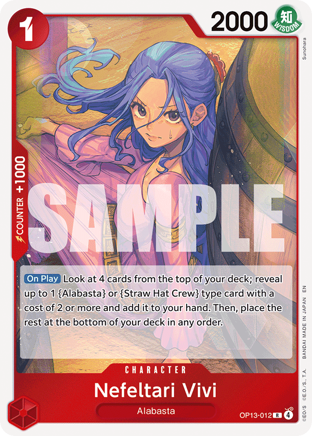 Nefeltari Vivi OP13-012 card, Carrying On His Will