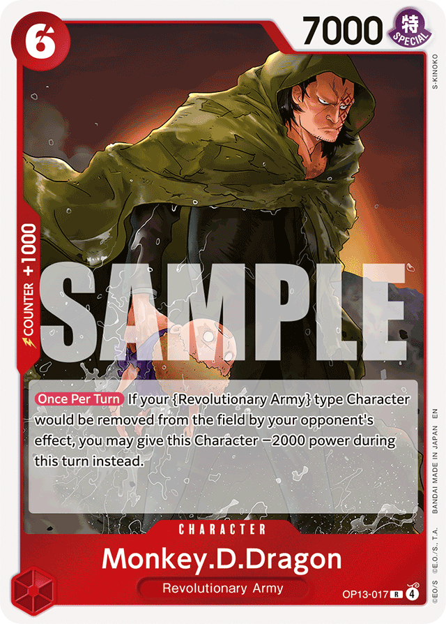 Monkey.D.Dragon OP13-017 card, Carrying On His Will