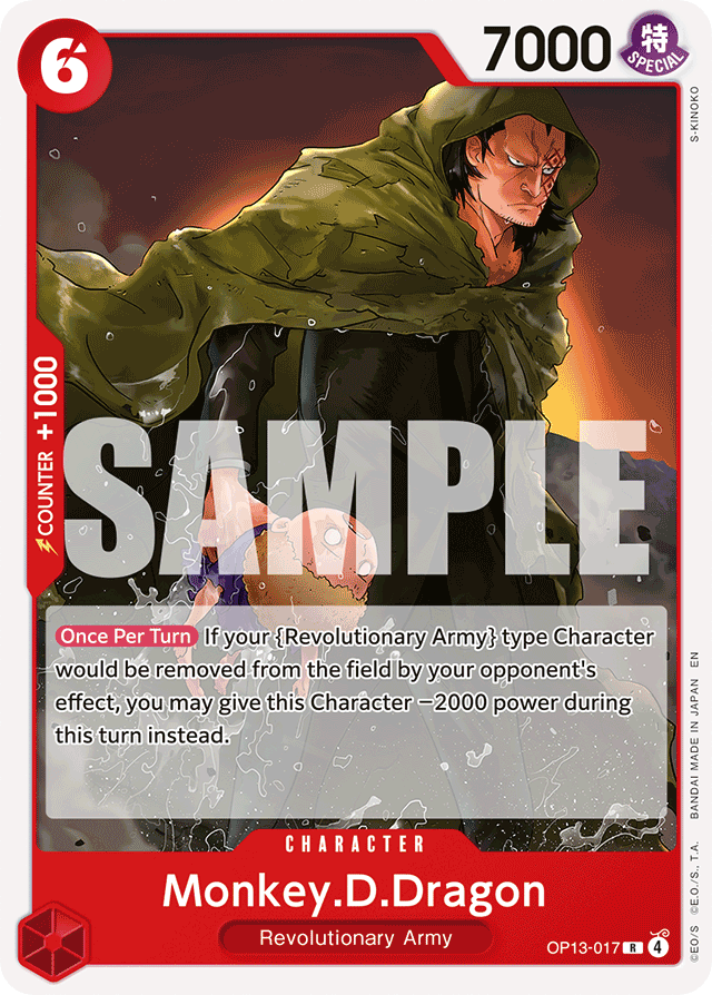Monkey.D.Dragon OP13-017 card, Carrying On His Will