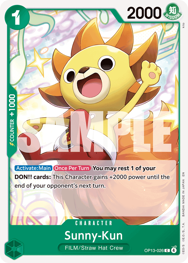 Sunny-Kun OP13-026 card, Carrying On His Will