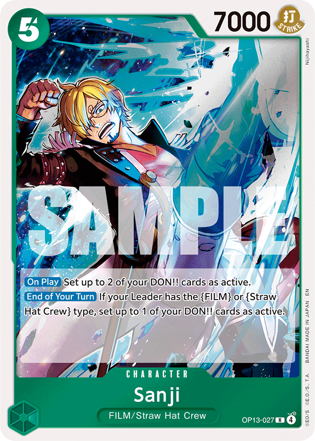 Sanji OP13-027 card, Carrying On His Will