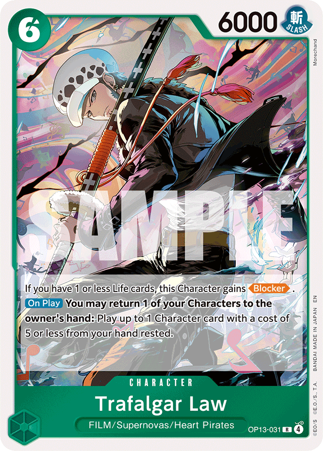 Trafalgar Law OP13-031 card, Carrying On His Will