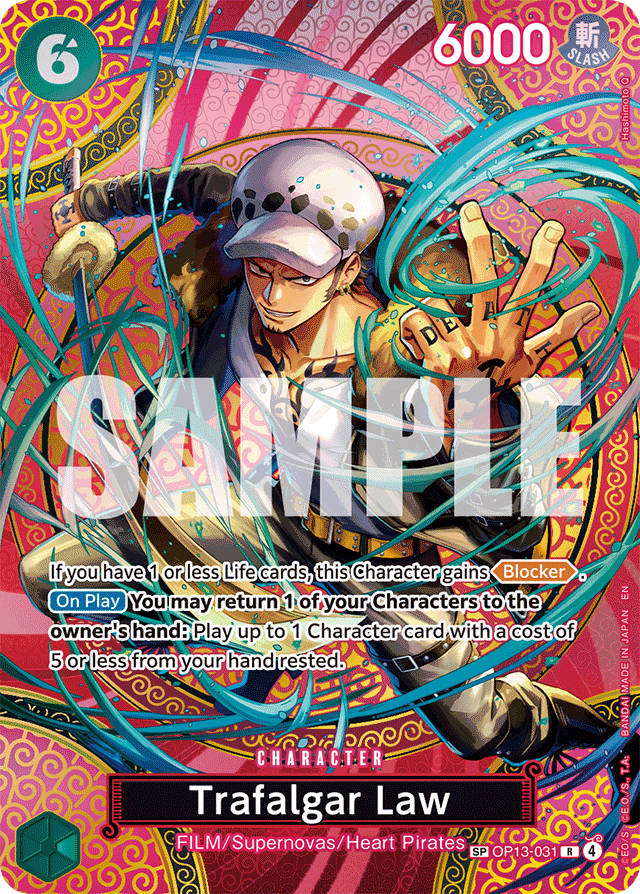 Trafalgar Law OP13-031 SP Alt Art card, Carrying On His Will