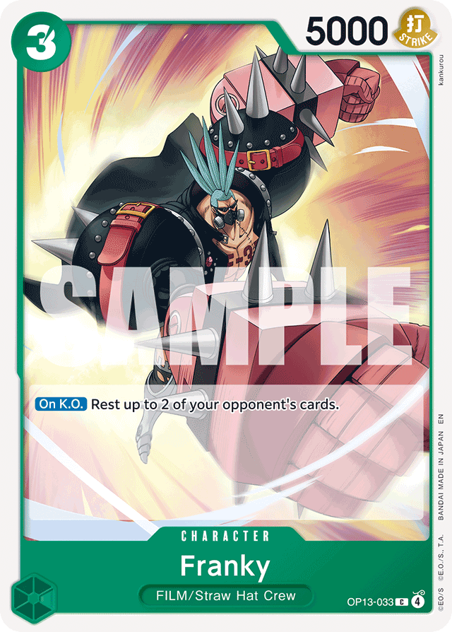 Franky OP13-033 card, Carrying On His Will
