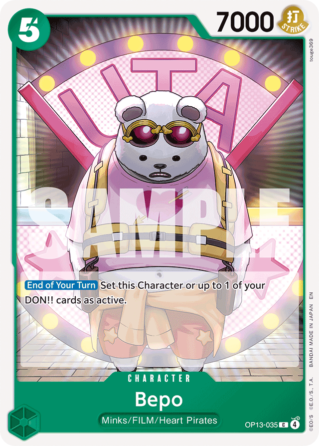 Bepo OP13-035 card, Carrying On His Will